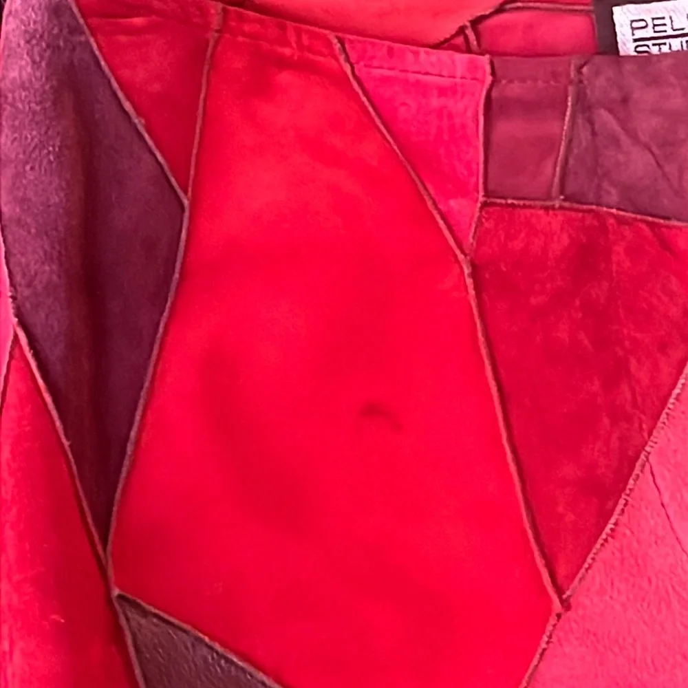 Vintage Wilsons Pelle Studio leather suede patchwork pants size 4 - Picture 12 of 16